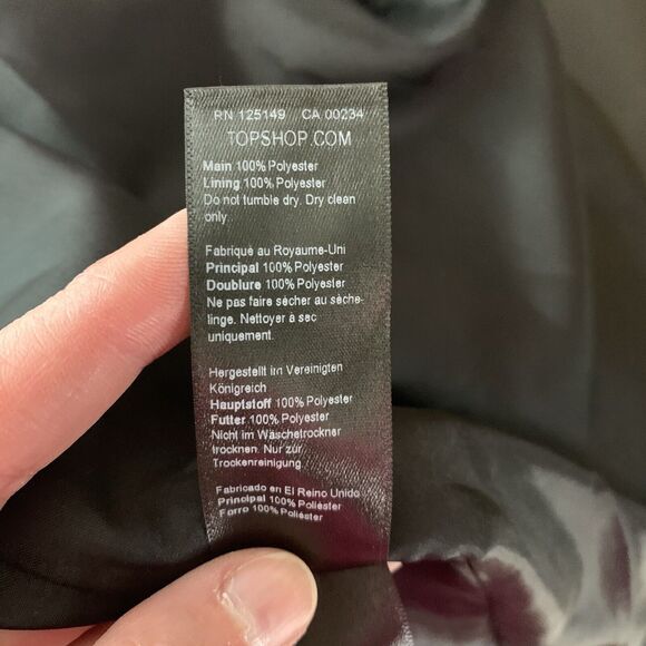 Topshop Size 10 Pants Sequin Idol Premium Black All Over Pull On Straight Leg - Picture 8 of 10